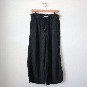 Black Wide-Leg Women's Pants